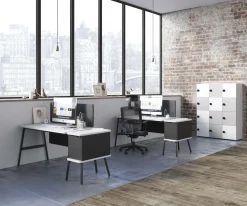 Bureaux>Camif BURONOMIC Bureau Alto - - 180 x 80 cm Blanc / Pieds Blancs