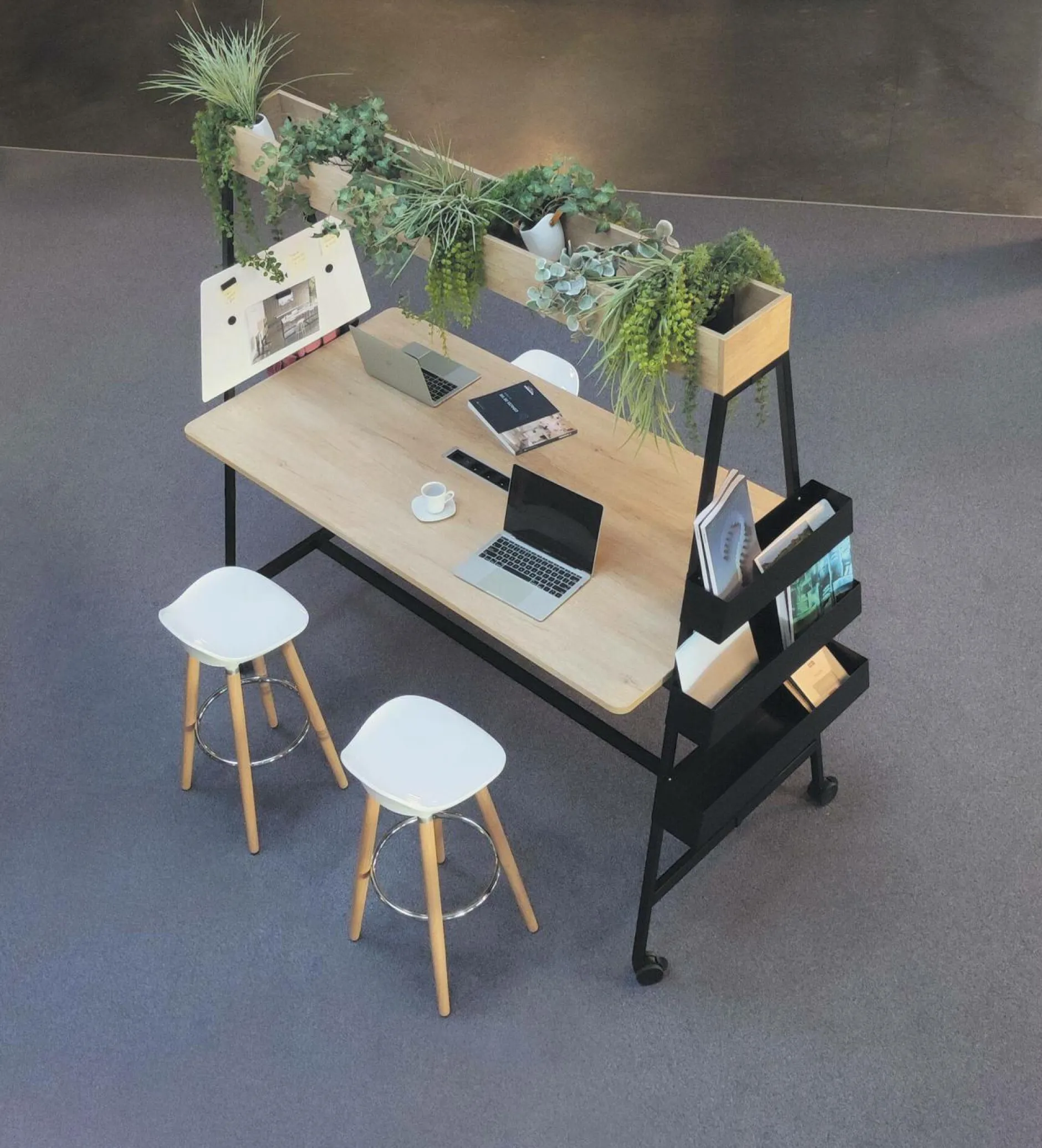 Bureaux>Camif BURONOMIC Table de travail collaborative mobile Alto - - Largeur 140 cm Blanc