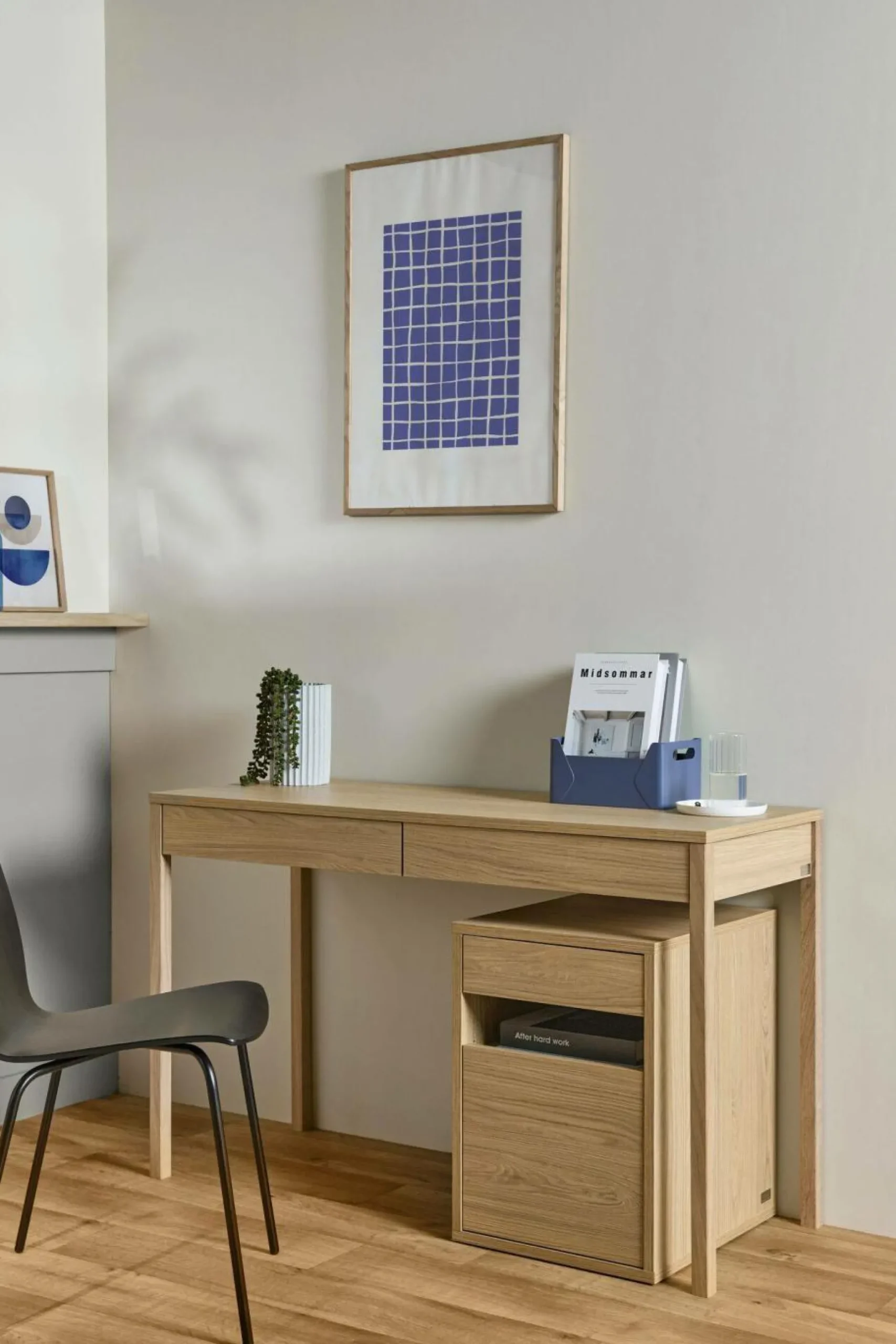 Meubles De Rangement Bureau|Meubles De Rangement Bureau>Camif Caisson de bureau décor bois 1 tiroir 1 porte Simon