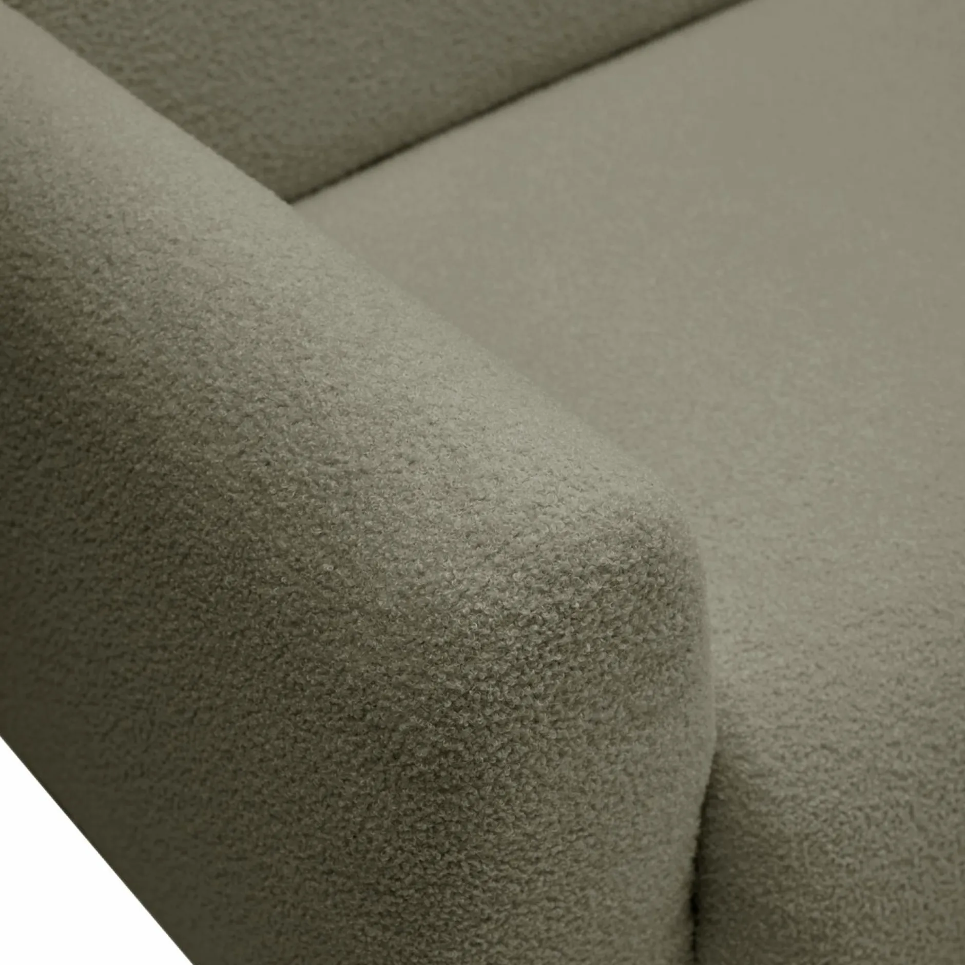 Canapés Droits|Canapés Fixes>Camif Canapé bouclette Ome - - 2 places Vert Kaki