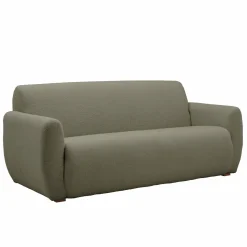 Canapés Droits|Canapés Fixes>Camif Canapé bouclette Ome - - 3 places Vert Kaki