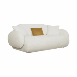 Canapés Fixes>Camif Canapé bouclette Oméga - - 3 places Ivoire