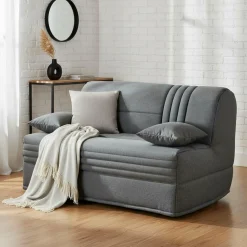 Bz>Camif Canapé BZ tissu matelas 15 cm Genay - Gris Foncé