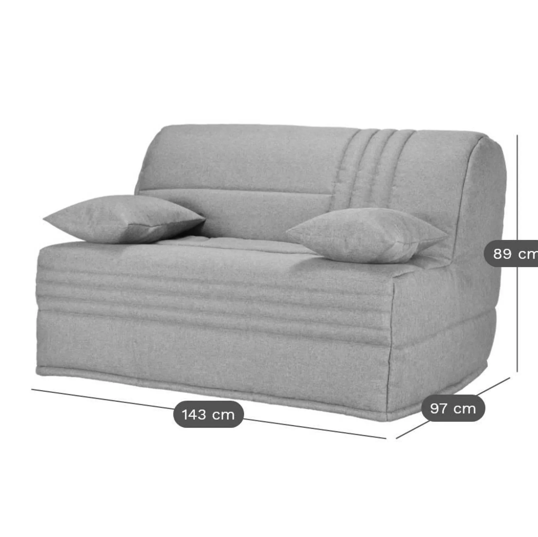 Bz>Camif Canapé BZ tissu matelas 15 cm Genay - Griotte