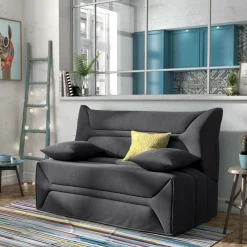 Bz>Camif Canapé BZ tissu matelas 12 cm Garance - Gris Foncé