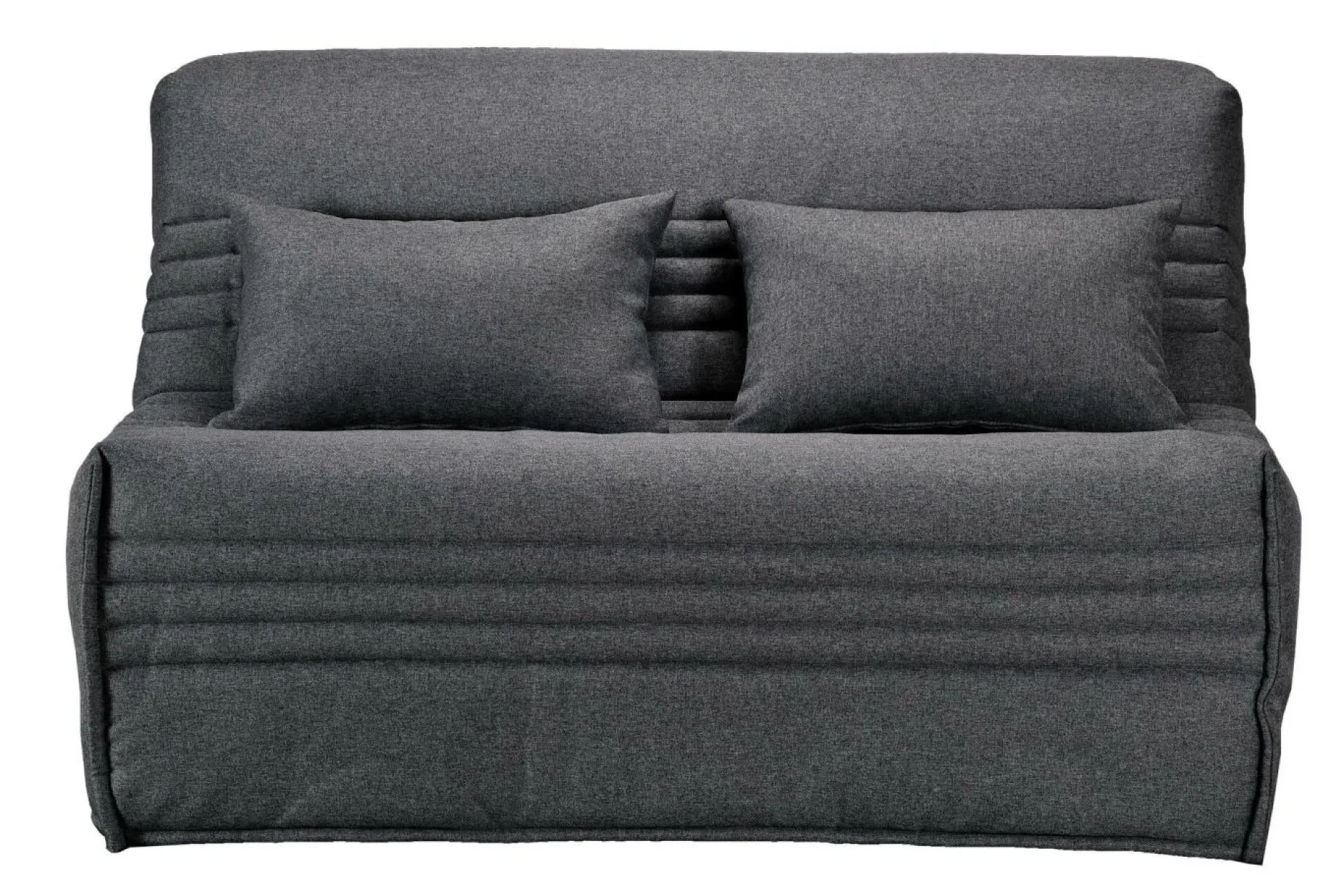 Bz>Camif Canapé BZ tissu matelas 15 cm Guidel - - 140 x 200 cm Gris Foncé