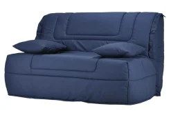 Bz>Camif Canapé BZ tissu matelas Bultex 12 cm Gabriel - - 140 x 190 cm Bleu