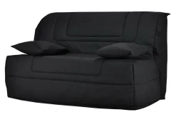 Bz>Camif Canapé BZ tissu matelas Bultex 12 cm Gabriel - - 140 x 190 cm Noir