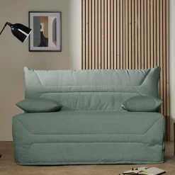 Bz>Camif Canapé BZ velours côtelé matelas 12 cm Gaston - Menthe Glaciale
