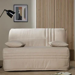 Bz>Camif Canapé BZ velours côtelé matelas 15 cm Gaélia - Beige