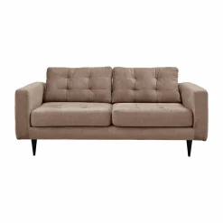 Canapés Fixes>Camif Canapé capitonné velours Odin - Beige