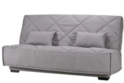 Clic-Clac>Camif Canapé clic-clac tissu matelas Bultex 15 cm Gina - Gris Clair
