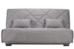 Clic-Clac>Camif Canapé clic-clac tissu matelas Bultex 15 cm Gina - Gris Clair