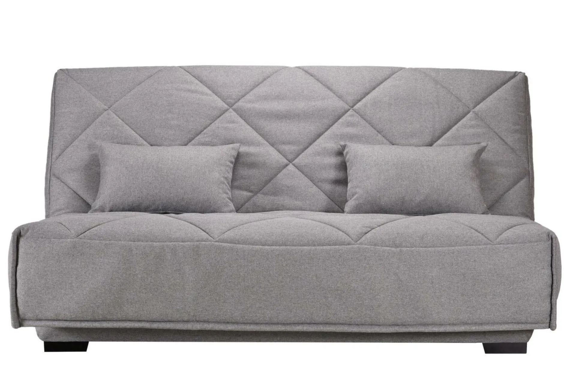 Clic-Clac>Camif Canapé clic-clac tissu matelas Bultex 15 cm Gina - Gris Clair