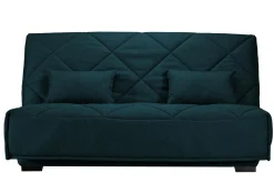 Clic-Clac>Camif Canapé clic-clac tissu matelas Bultex 15 cm Gina - Bleu Marine