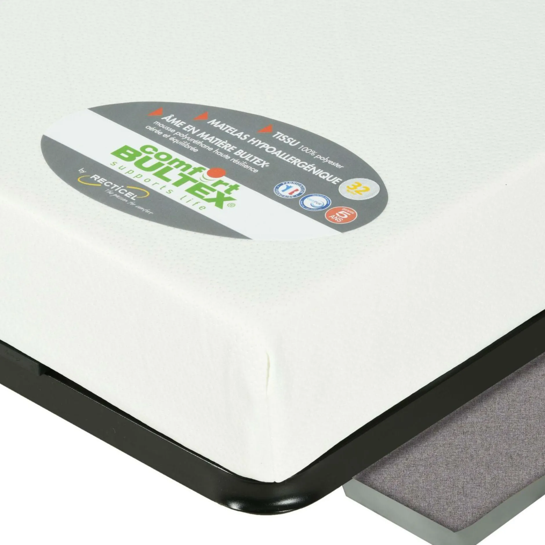 Clic-Clac>Camif Canapé clic-clac tissu matelas Bultex 14 cm Gizia - - 130 x 190 cm Sable