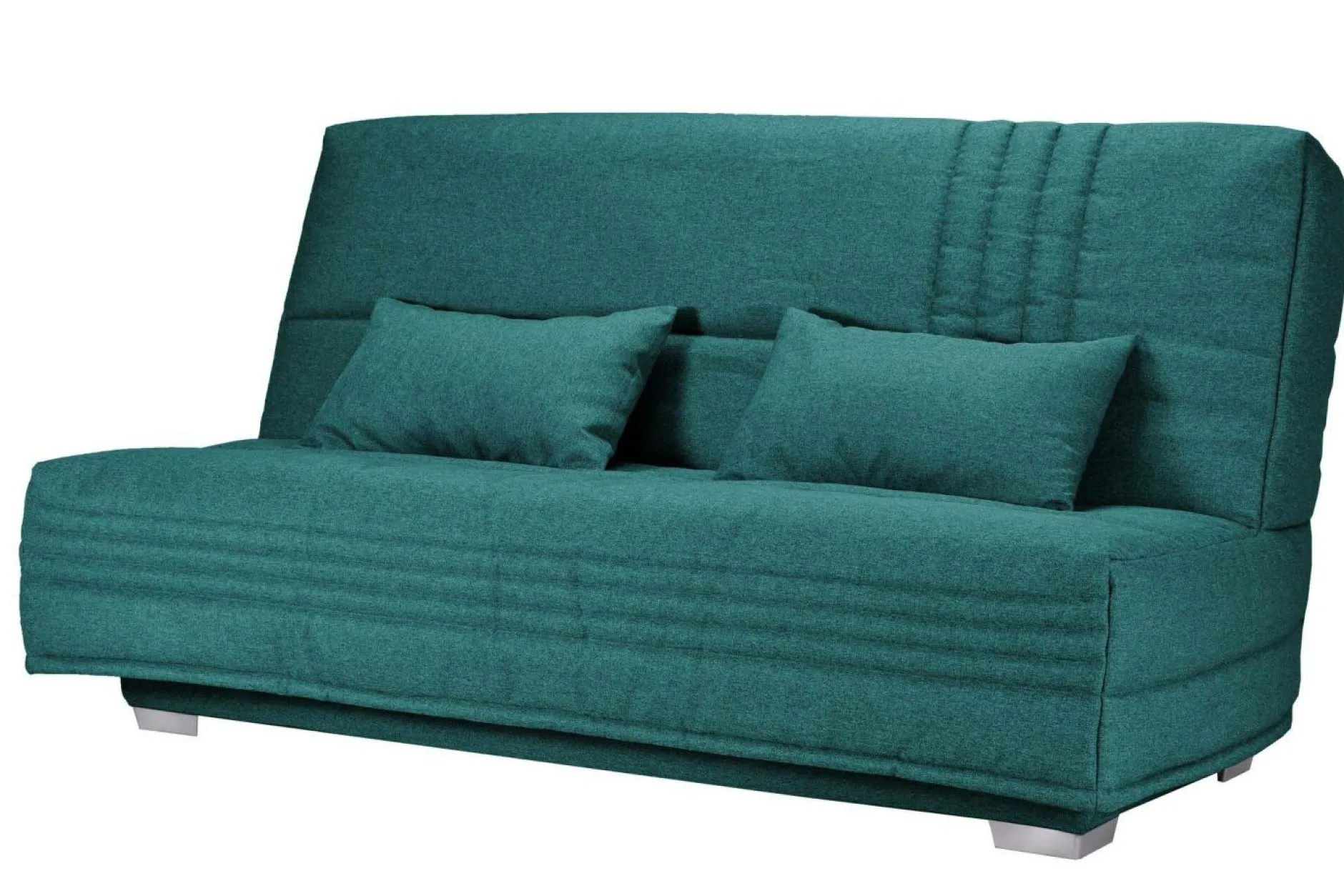 Clic-Clac>Camif Canapé clic-clac tissu matelas 17 cm Genay - Bleu Canard