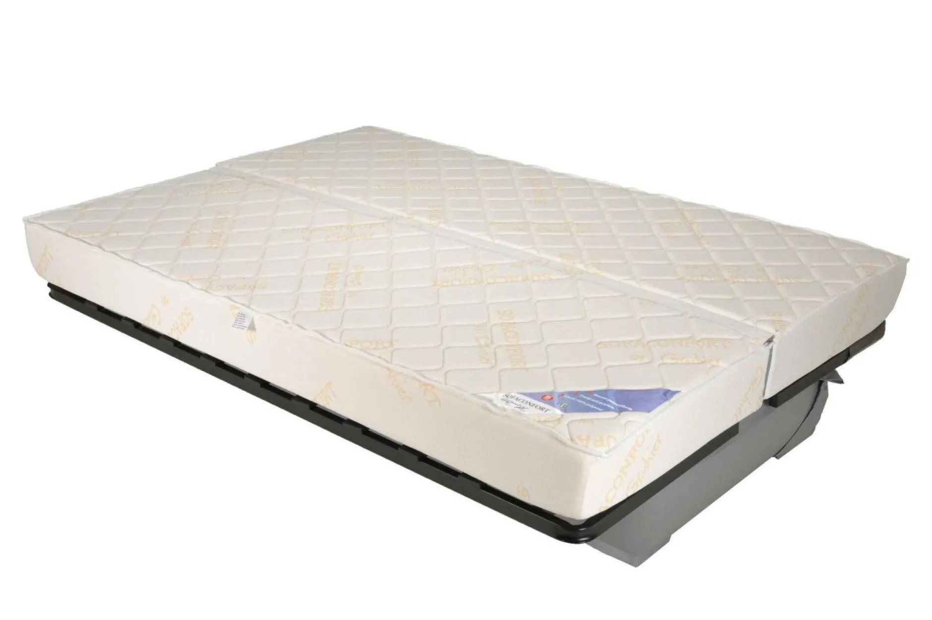 Clic-Clac>Camif Canapé clic-clac tissu matelas 17 cm Genay - Bleu Canard