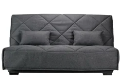 Clic-Clac>Camif Canapé clic-clac tissu matelas Bultex 15 cm Gina - Gris Foncé