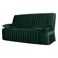 Clic-Clac>Camif Canapé clic-clac velours matelas 15 cm Oriane - - Matelas mousse HR Vert Emeraude