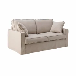 Canapés Fixes>Camif Canapé convertible coton/lin déhoussable Margot - - 3 places Beige/Taupe