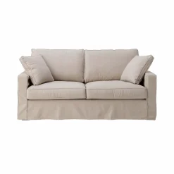 Canapés Fixes>Camif Canapé convertible coton/lin déhoussable Margot - - 3 places Beige/Beige