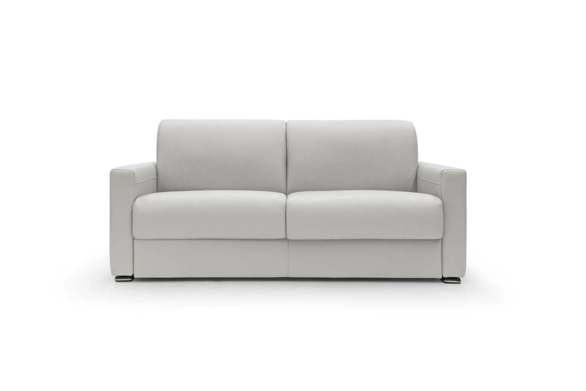 Canapés Droits>Camif Canapé convertible cuir Aubin - - Grand 3 places Blanc