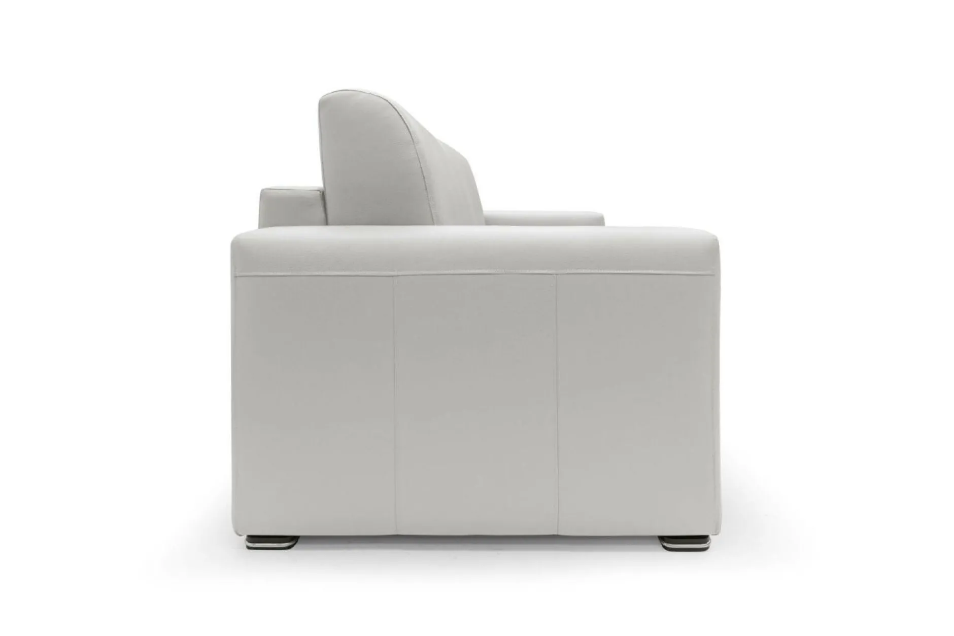 Canapés Droits>Camif Canapé convertible cuir Aubin - - Grand 2 places Blanc