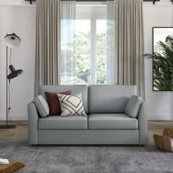 Canapés Droits>Camif Canapé convertible tissu coton déhoussable Marbella - - 2 places Gris