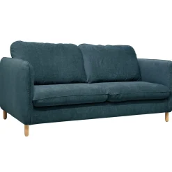 Canapés Droits>Camif Canapé convertible tissu chenillé Portimo - Bleu Atlantique