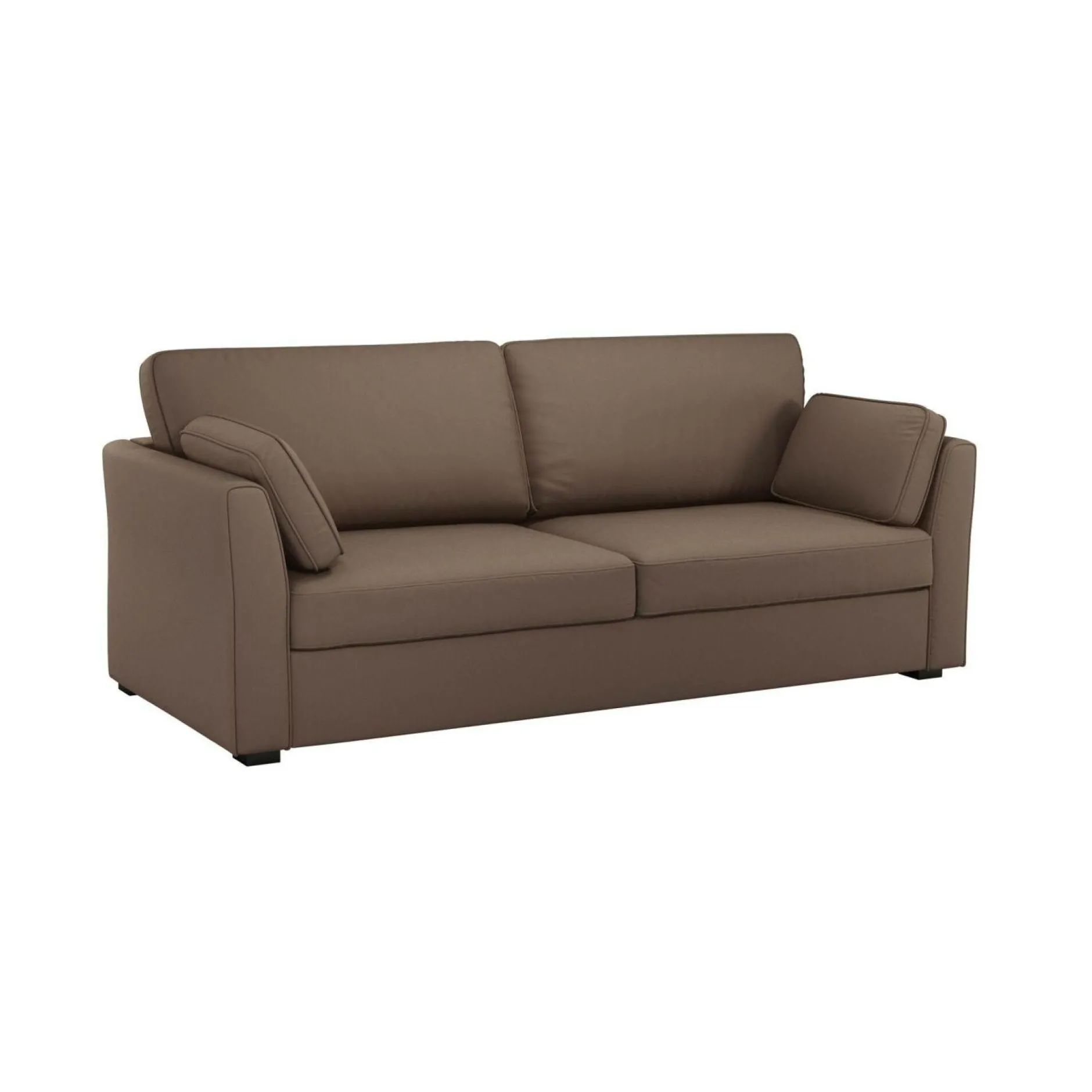 Canapés Droits>Camif Canapé convertible tissu coton déhoussable Marbella - - 3 places Taupe