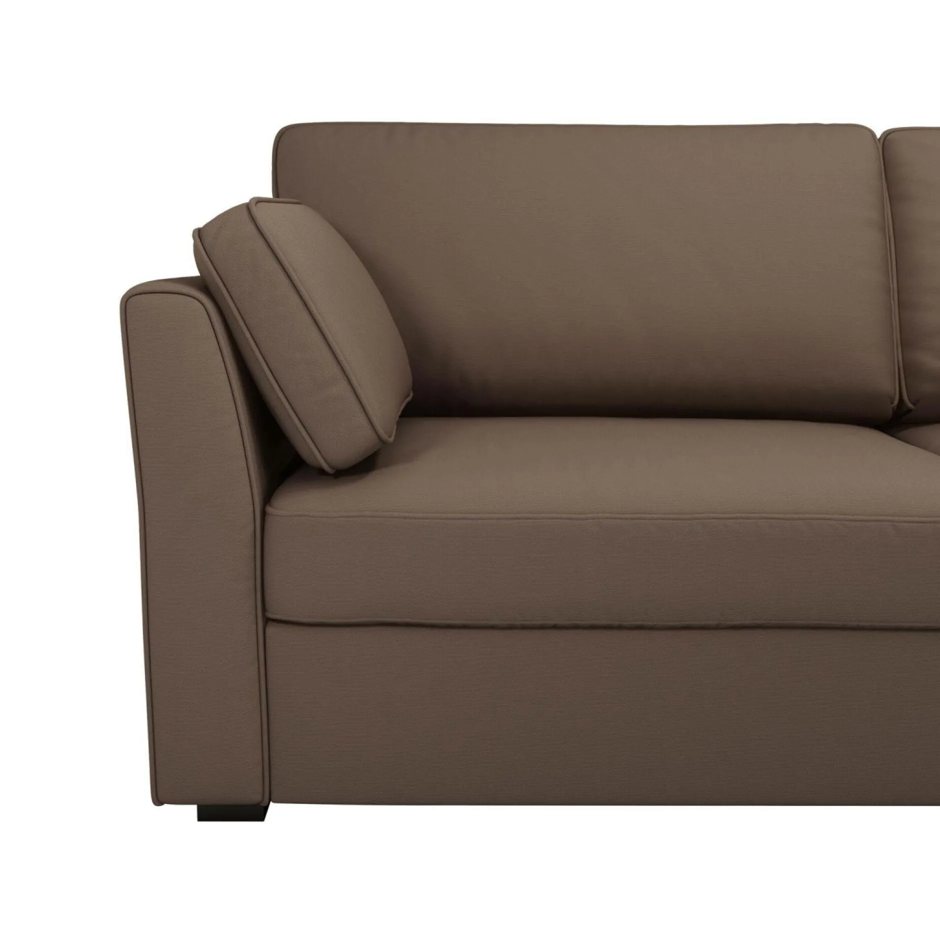 Canapés Droits>Camif Canapé convertible tissu coton déhoussable Marbella - - 3 places Taupe