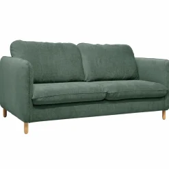 Canapés Droits>Camif Canapé convertible tissu chenillé Portimo - Vert de gris