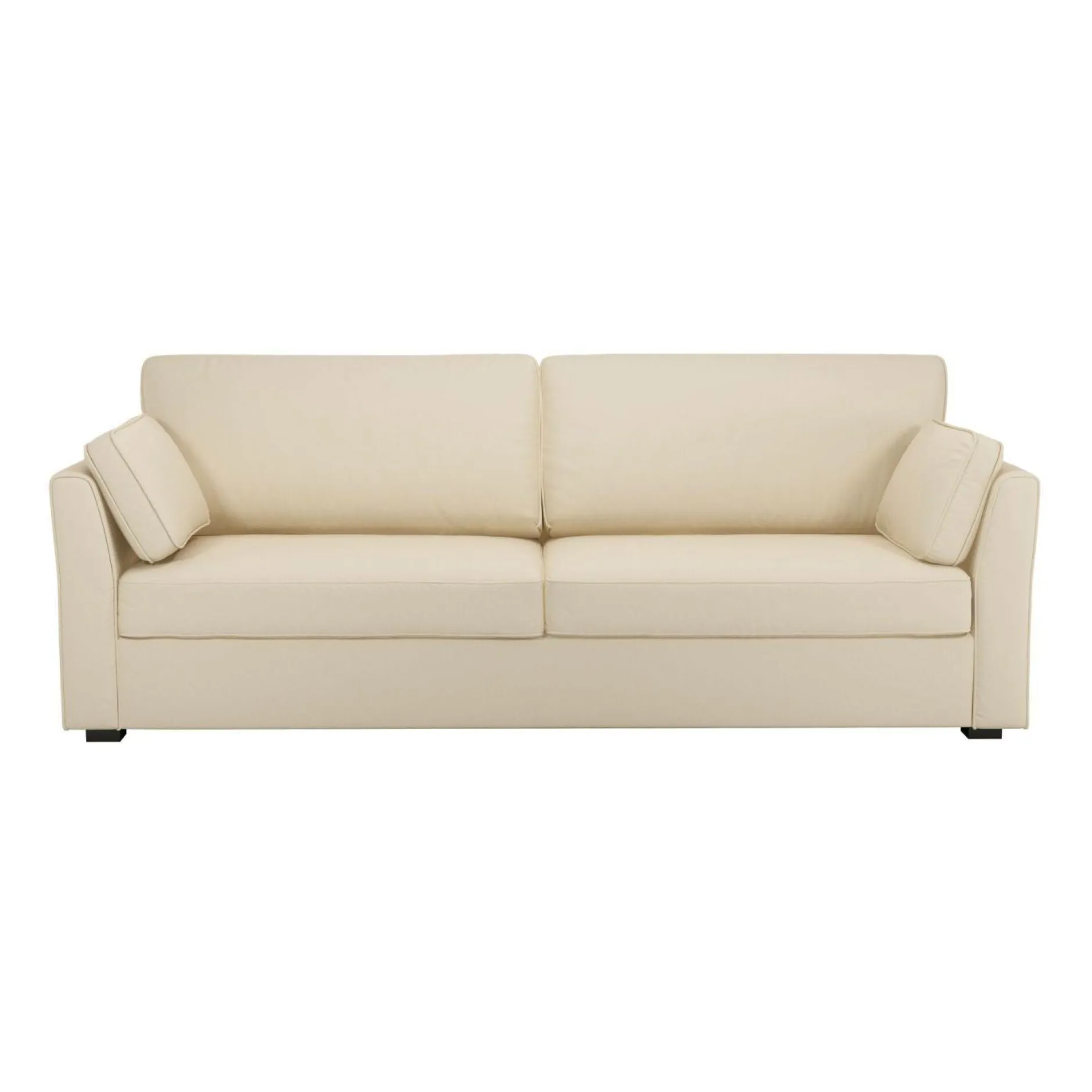 Canapés Droits>Camif Canapé convertible tissu coton déhoussable Marbella - - 4 places Beige