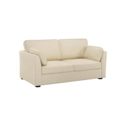 Canapés Droits>Camif Canapé convertible tissu coton déhoussable Marbella - Beige - 2 places