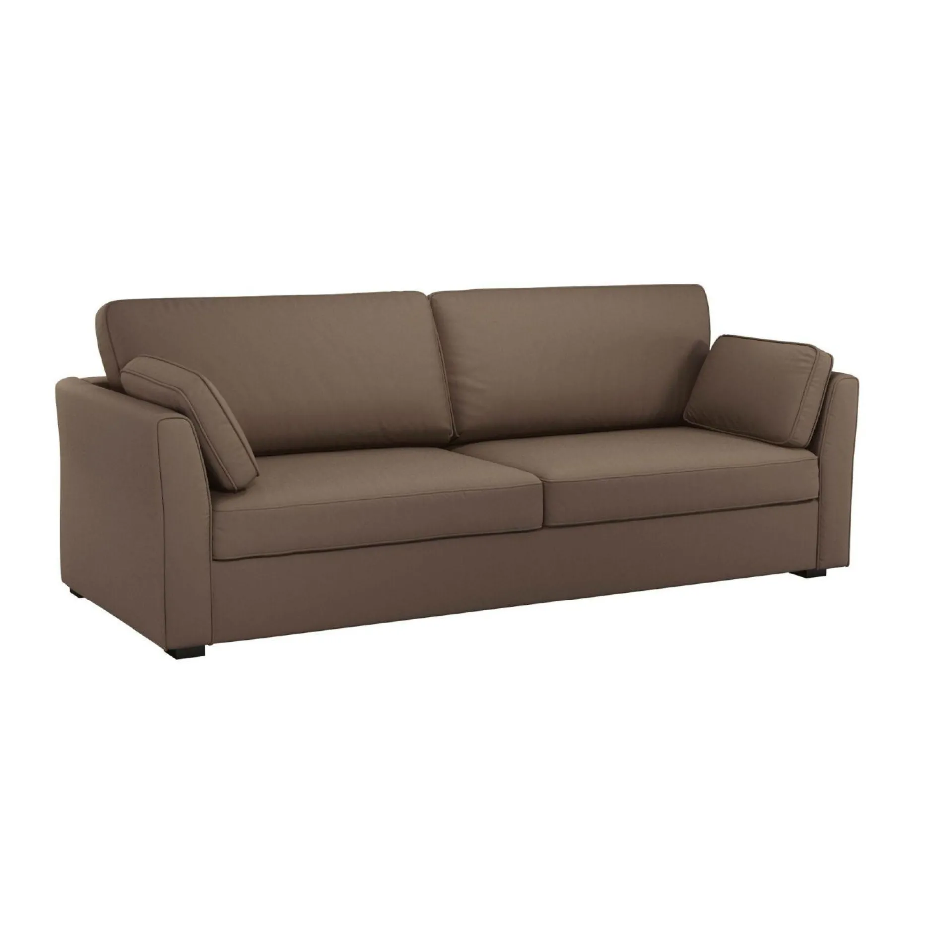 Canapés Droits>Camif Canapé convertible tissu coton déhoussable Marbella - - 4 places Taupe