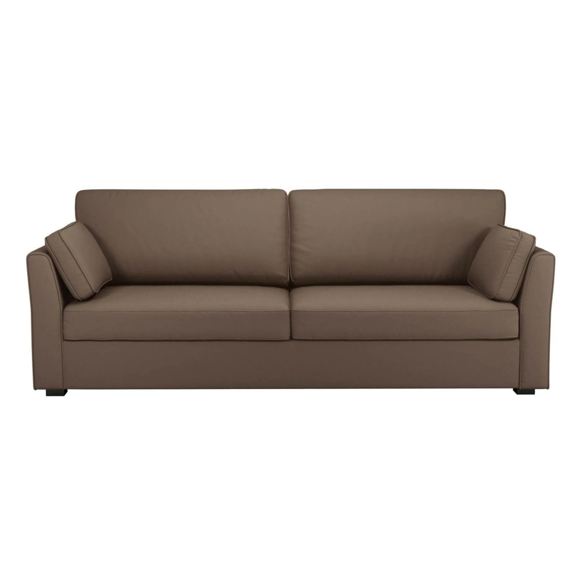 Canapés Droits>Camif Canapé convertible tissu coton déhoussable Marbella - - 4 places Taupe