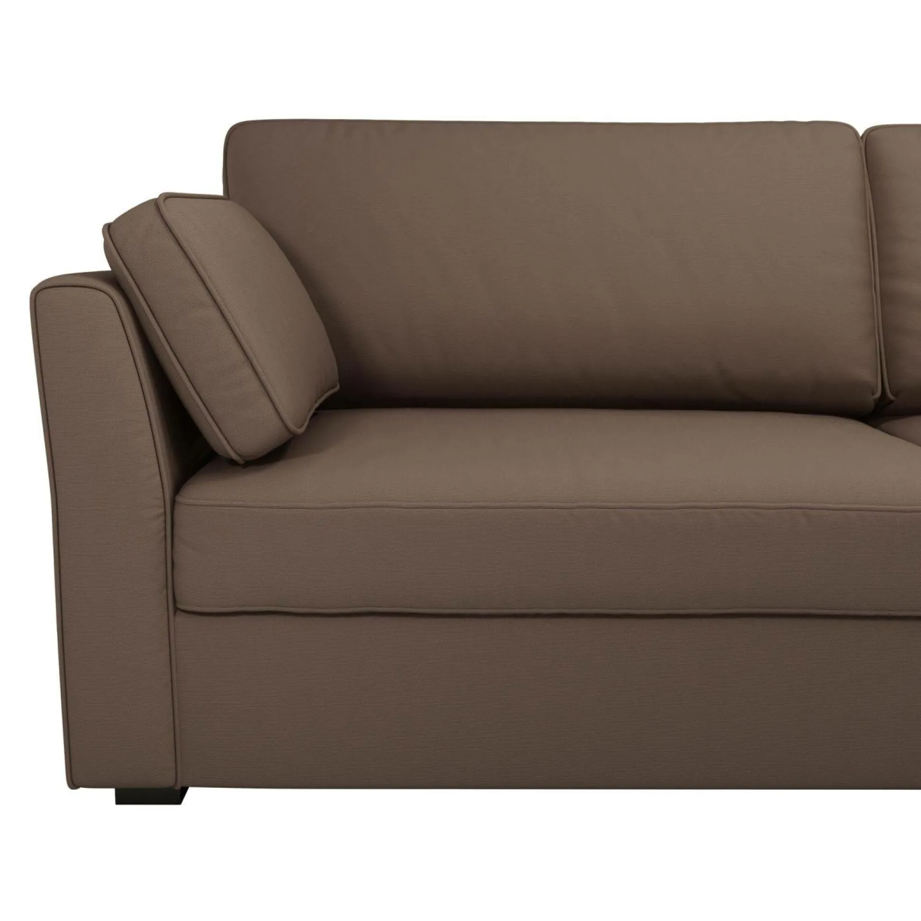 Canapés Droits>Camif Canapé convertible tissu coton déhoussable Marbella - - 4 places Taupe
