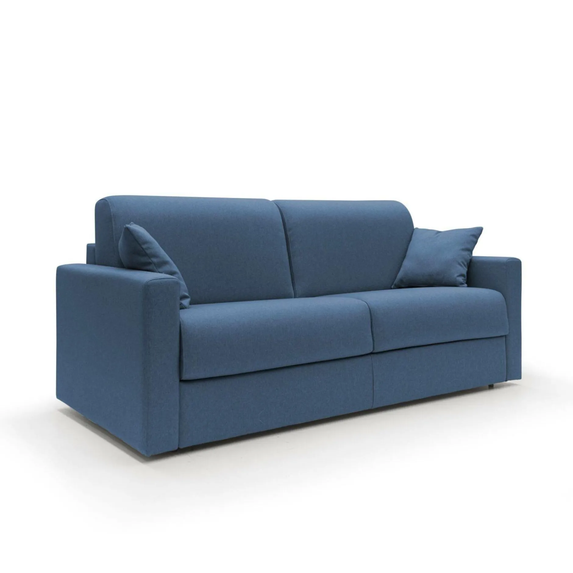 Canapés Droits>Camif Canapé convertible tissu déhoussable Aubin - - 3 places Bleu