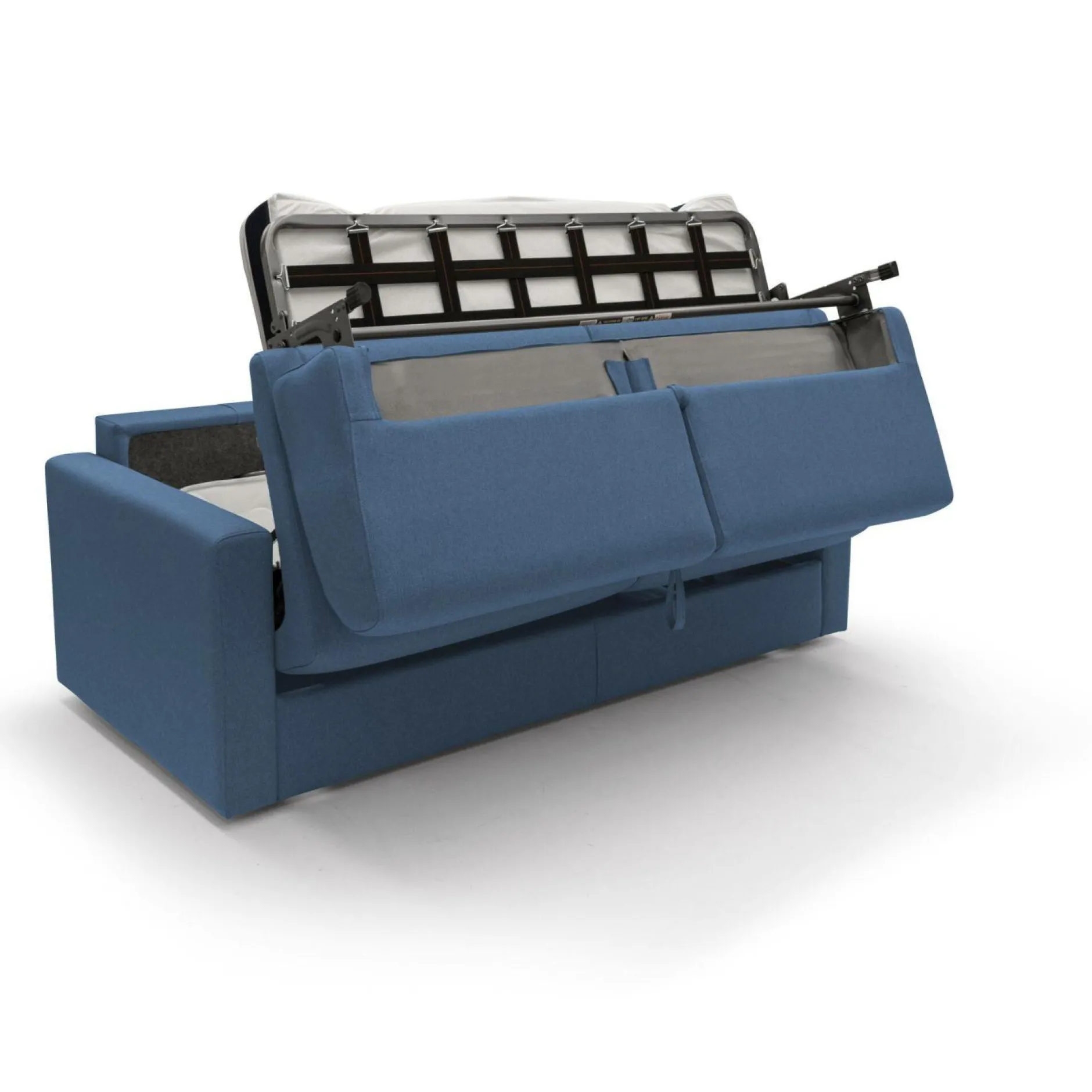 Canapés Droits>Camif Canapé convertible tissu déhoussable Aubin - - 3 places Bleu