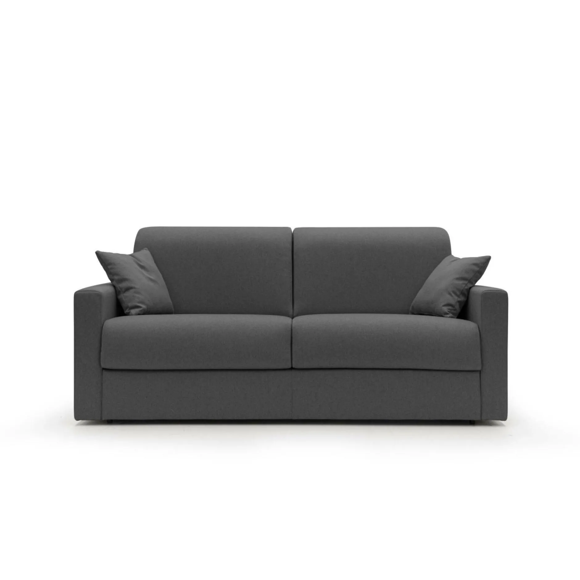 Canapés Droits>Camif Canapé convertible tissu déhoussable Aubin - - Grand 2 places Anthracite