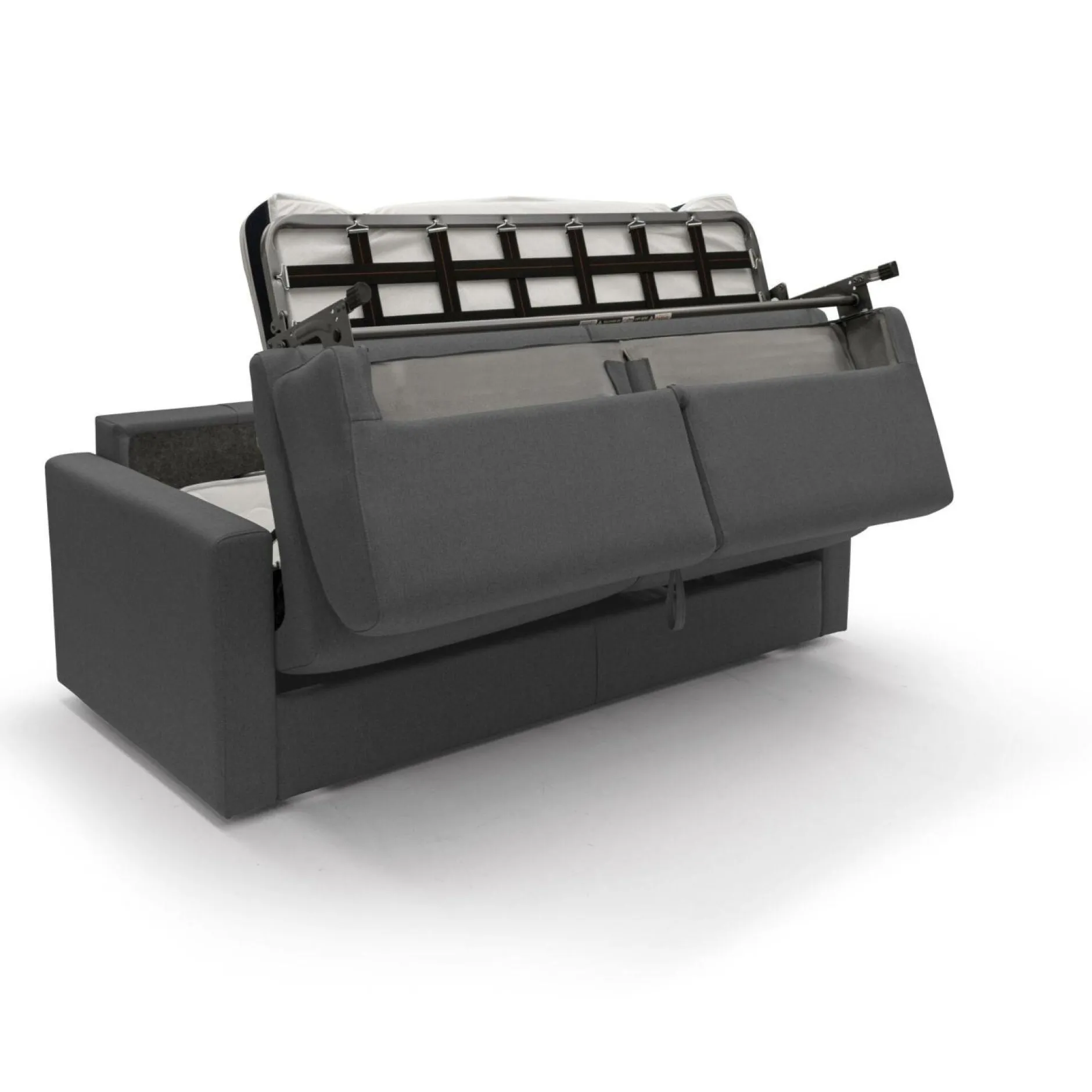 Canapés Droits>Camif Canapé convertible tissu déhoussable Aubin - - Grand 2 places Anthracite