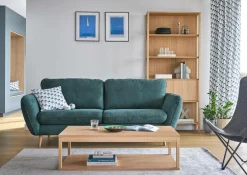 Canapés Droits>Camif Canapé convertible tissu Persson - Océan