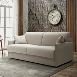 Canapés Droits>Camif Canapé convertible tissu recyclé déhoussable Arthur - - Grand 2 places Gris Clair