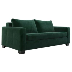 Canapés Droits>Camif Canapé convertible velours Octave - Vert Emeraude