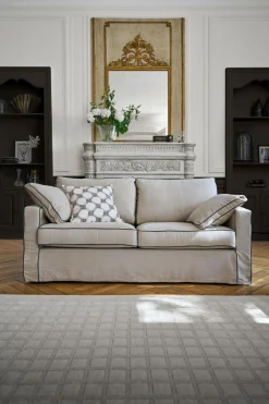 Canapés Fixes>Camif Canapé coton/lin déhoussable Margot - - 3 places Beige/Anthracite