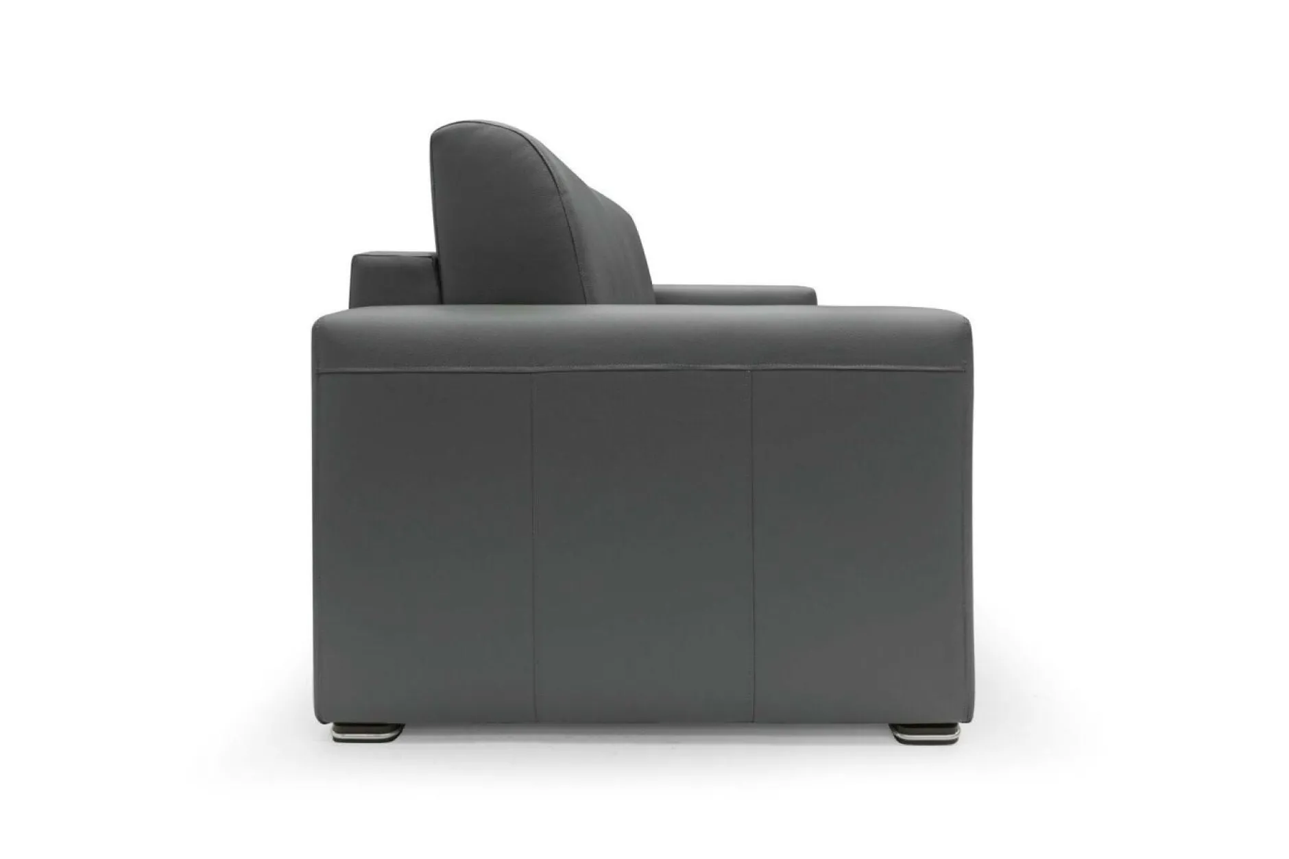 Canapés Droits|Canapés Fixes>Camif Canapé cuir Aubin - - 3 places Anthracite