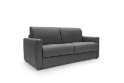 Canapés Droits|Canapés Fixes>Camif Canapé cuir Aubin - - Grand 2 places Anthracite