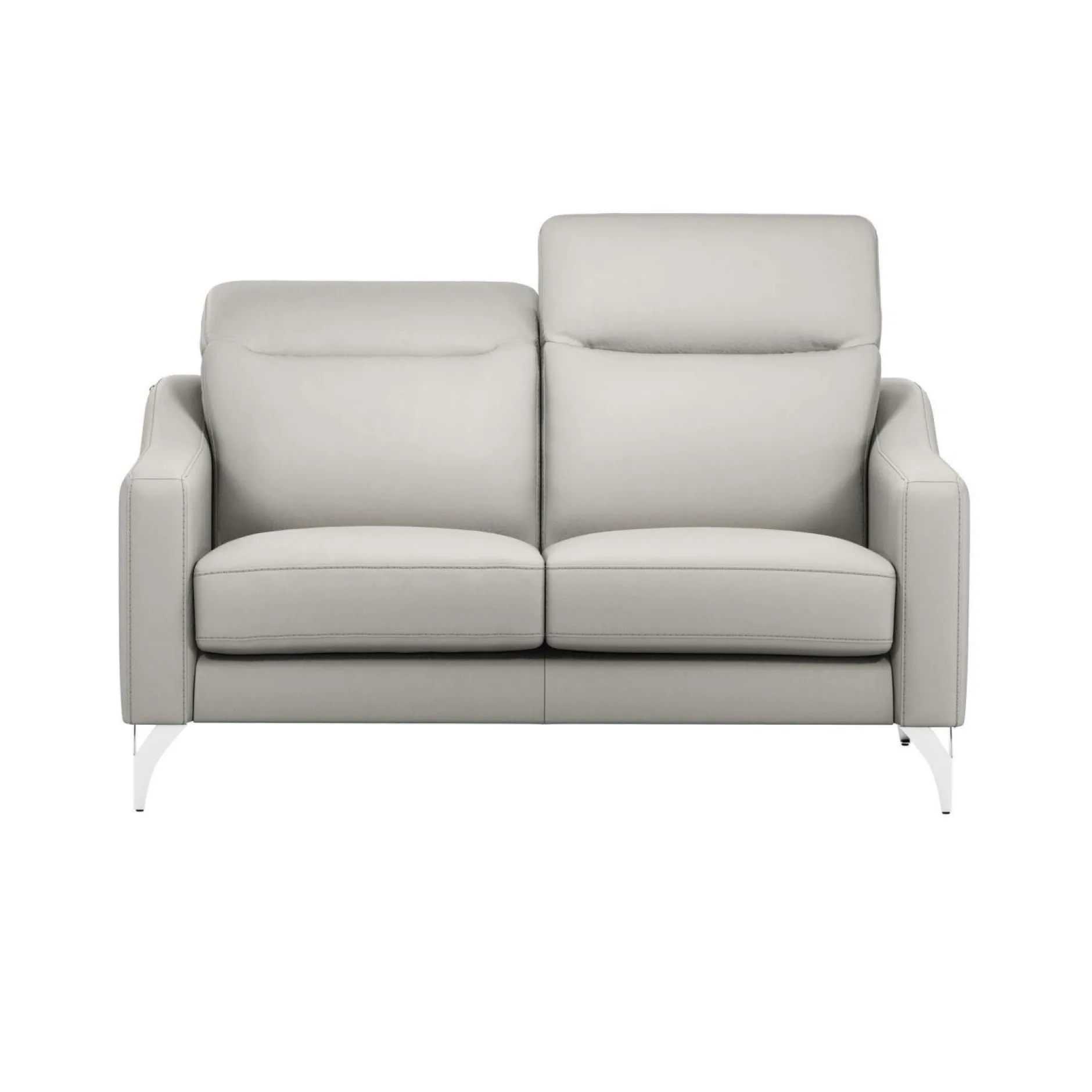 Canapés Droits|Canapés Fixes>Camif Canapé cuir têtières relevables Ben - - Grand 2 places Blanc