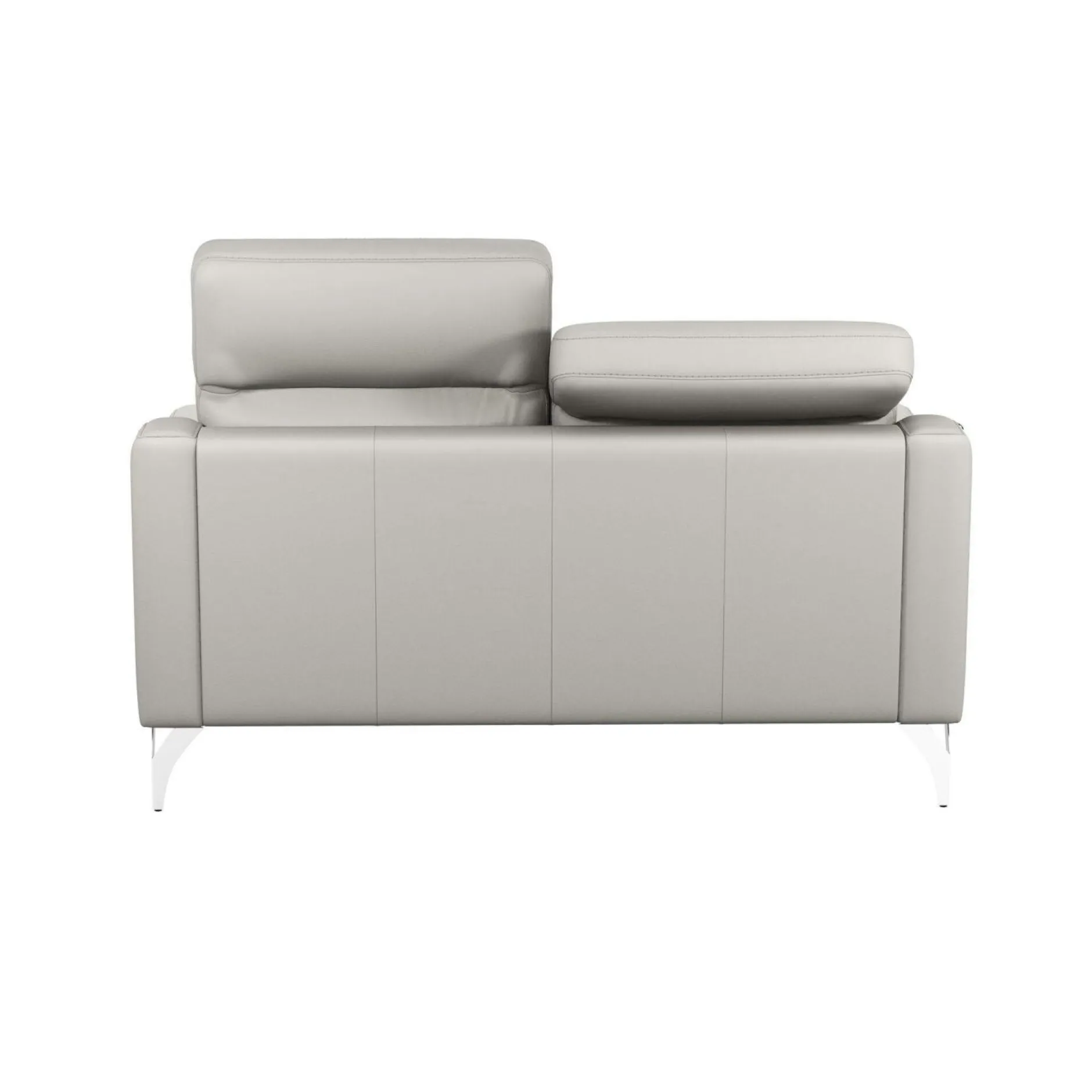 Canapés Droits|Canapés Fixes>Camif Canapé cuir têtières relevables Ben - - Grand 2 places Blanc